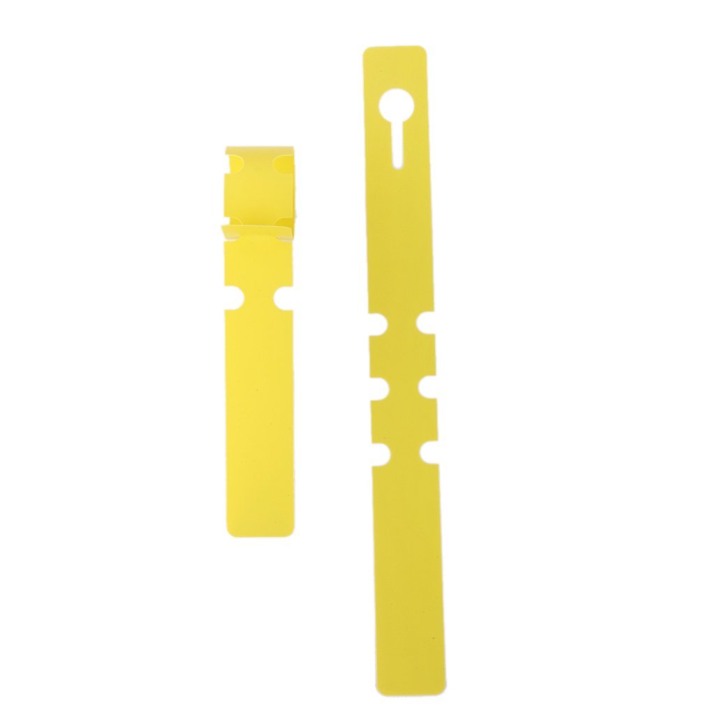 Generic 100pcs PVC Greenhouse Gardening Plant Stake Hanging Collar Tag Label Yellow - Image 6