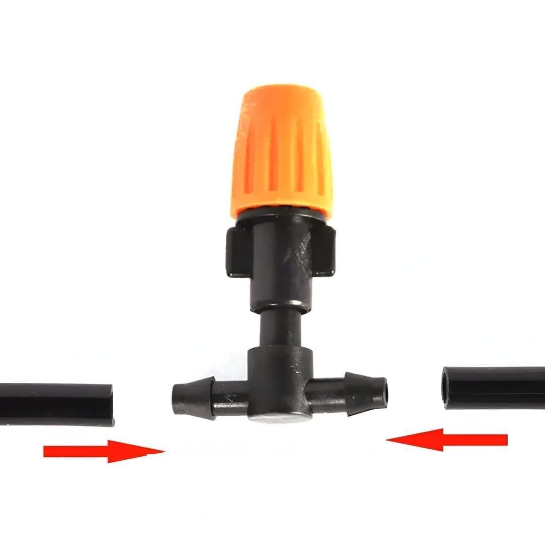Outdoor Misting System with Adjustable Nozzles, Garden Irrigation Kit, Black, 6 Spray Heads, Automatic Watering System for Greenhouse, Patio, Lawn Cooling - Image 9