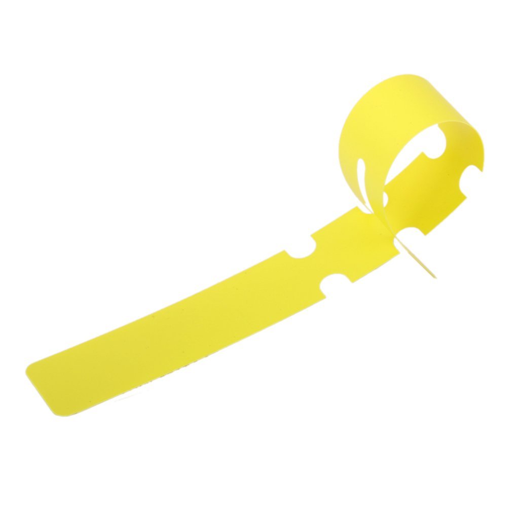 Generic 100pcs PVC Greenhouse Gardening Plant Stake Hanging Collar Tag Label Yellow - Image 4