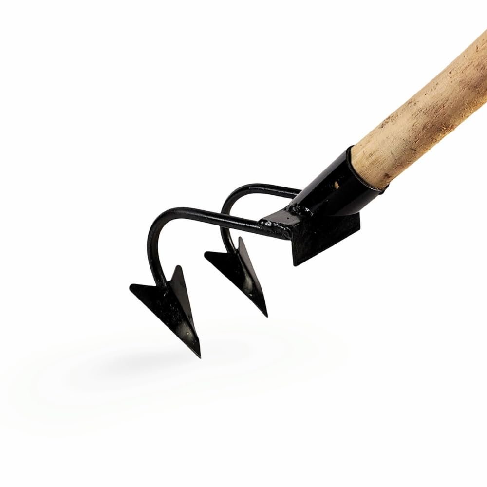 Shankra Creations 2 hal Garden Hand Cultivator, Double Prong Weeding Tool, Black for ninaan