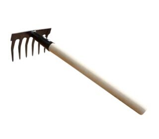 Garden Rake Labor Saving Loosening Garden Tool for Family Backyard Household 6 Tines
