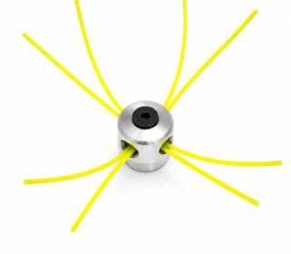 Farmotek 4 Line Aluminium Trimmer Head | Brush Cutter Cutting Head Replacement Accessory for Grass Trimmer Weed Cutter | Heavy Duty Nylon Line Holder Attachment for Petrol Trimmer Machine