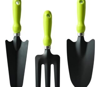 Armo® 3 Piece Carbon Steel Garden Fork Trowel Rake Shovel Spade Set Gardening Plant Hand Tool Set