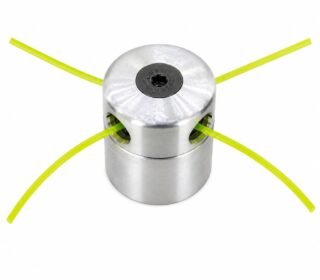 Weed Trimmer Head, Aluminum Grass Trimmer Head with 4 Lines Brush Cutter Head Lawn Mower Accessories Cutting Line Head for Strimmer