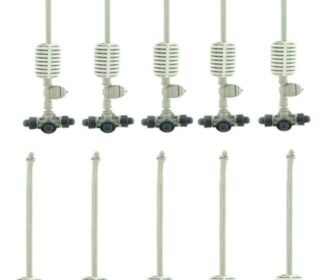 Irrigation Fogger System 4 Way Fogger Assembly Unit with Check Valve for Garden, Greenhouses, Mist Cooling System and Poultry Farm - Pack of 10