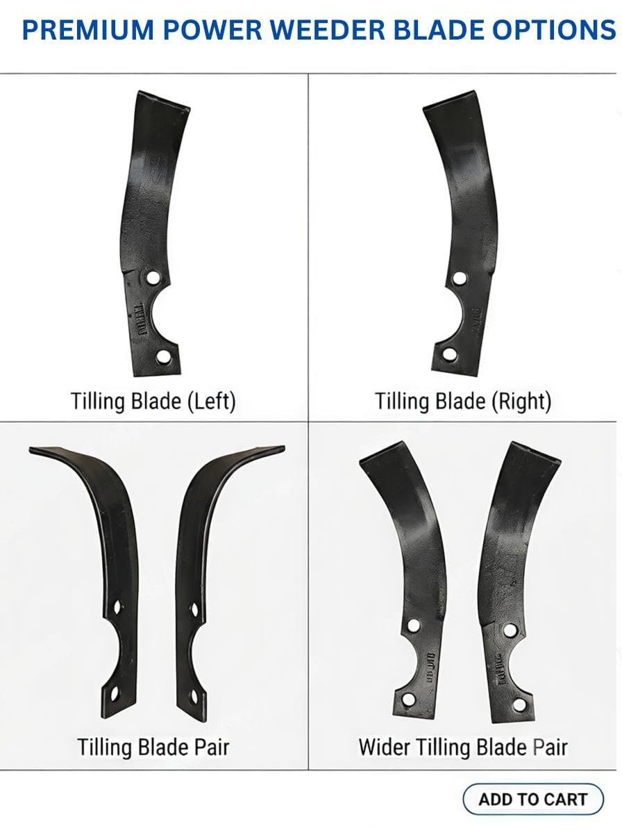 4 pcs Heavy Duty Rotary Blade for Power Tiller/Weeder 2 pcs Left 2 pcs Right with Free Nuts and Bolts - Image 3
