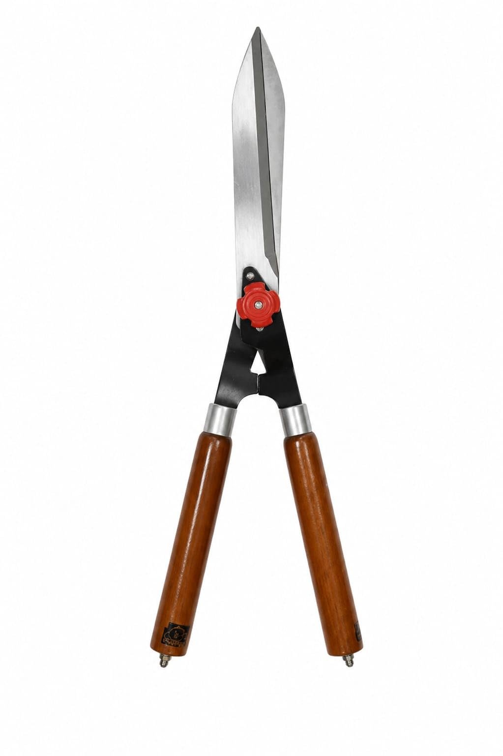 Hedge Shears Garden Cutter with Sharp Steel Blades and Wooden Handle, Manual Hand Trimmer for Grass, Bushes, Hedges and Plants, Gardening Tool for Lawn and Outdoor Plant Maintenance Work