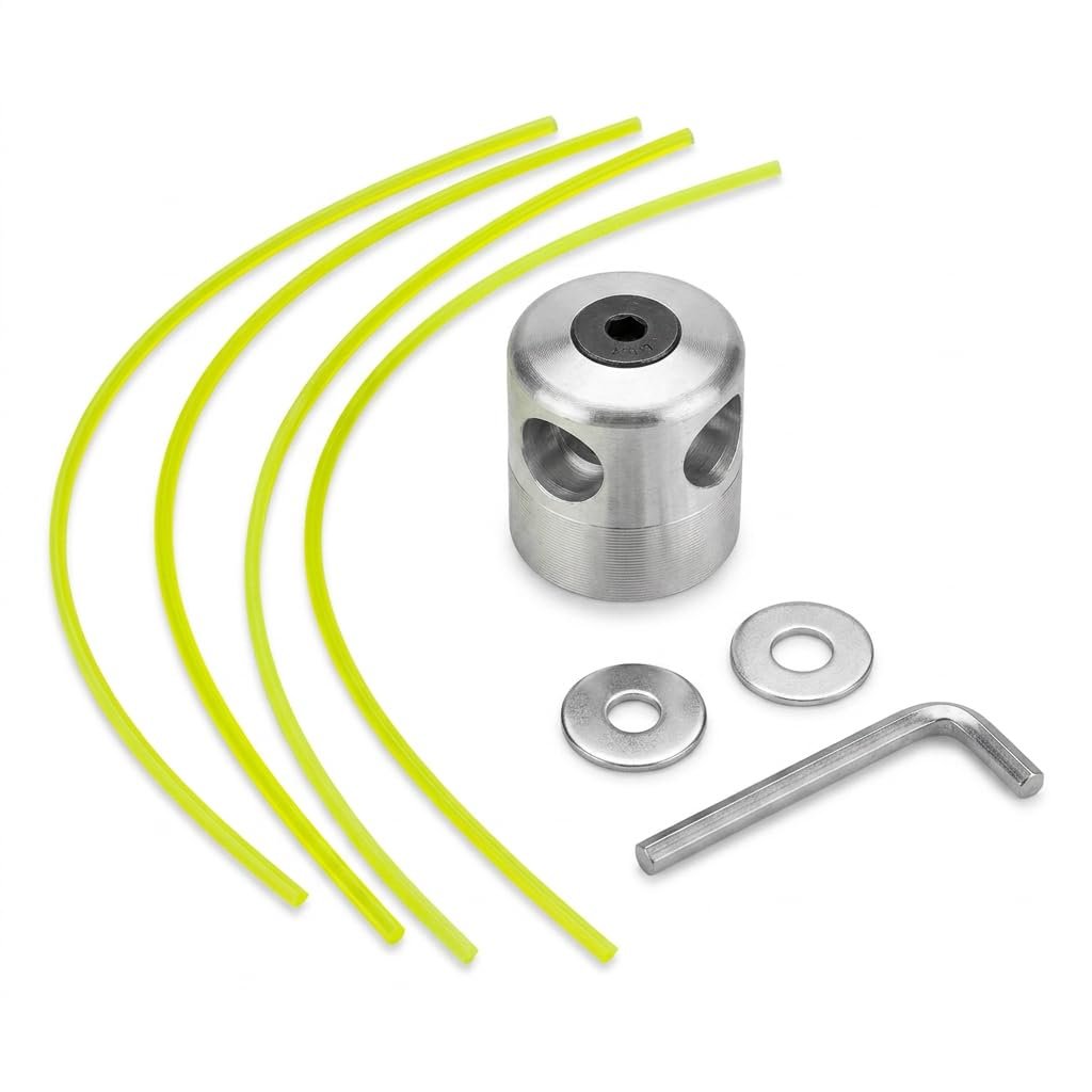 Weed Trimmer Head, Aluminum Grass Trimmer Head with 4 Lines Brush Cutter Head Lawn Mower Accessories Cutting Line Head for Strimmer - Image 5