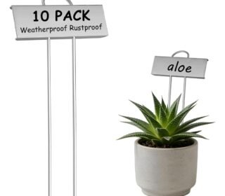 Metal Plant Labels 10 Pcs, Weatherproof Garden Markers