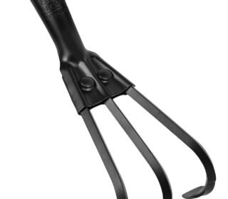 FCH-306 Garden Cultivator with Comfortable Grip and 3 Prong Stainless Steel Durable Heavy Duty Hand Tool for Agriculture & Home Gardening Soil Loosening (Black)