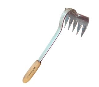 II Garden Weeding Tool with Wooden Handle || Weeder Hand Tool 5 Claws || High Carbon Steel || Manual Weed Puller for Lawn and Garden || Gardening Tools || Weed Removal Tool