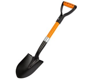 Kids Metal Beach & Camp Round Shovel with D-Handle, Garden Shovel - Fiberglass Handle (Fiberglass Handle)