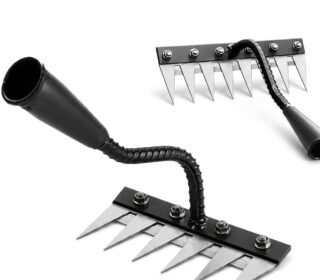Heavy Duty 6 Teeth Hand Cultivator for Gardening & Farming | Steel Garden Weeder, Soil Loosener & Root Removal Tool | Manual Agricultural Hand Tool
