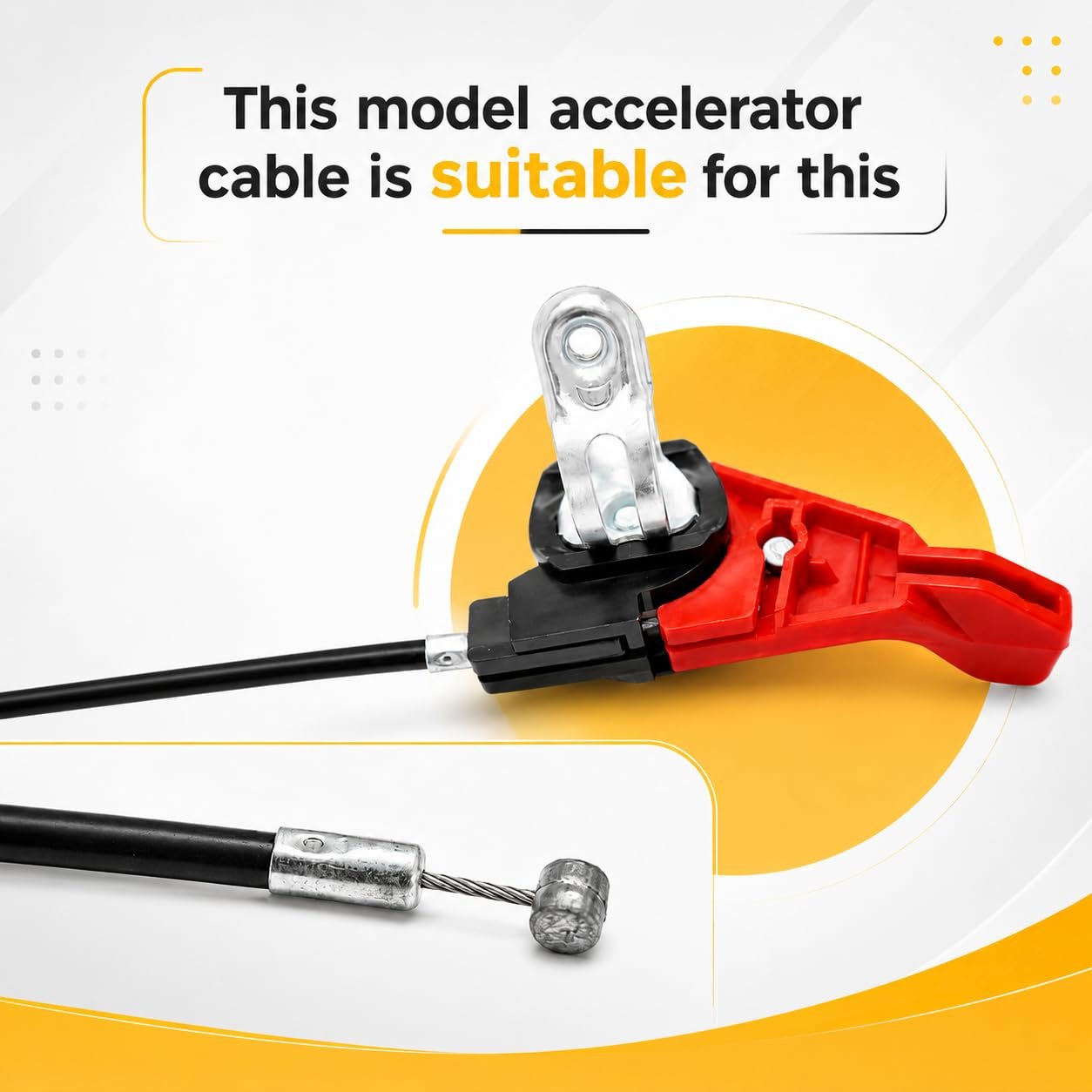 Farmotek Power Weeder Accelerator Throttle Switch Handle Lever for 7HP-15HP Petrol & Diesel Power Weeder, Cultivator, Tiller, Engine Speed Control Lever Assembly, Heavy Duty Replacement Part - Image 4