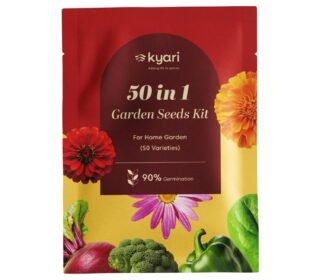 50 Variety Seed Bank – 25 Vegetable + 25 Flower Seeds Kit | 2505 Total Seeds | High Germination (70%+) | Non-GMO | Complete Home Garden Starter Combo