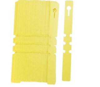 Generic 100pcs PVC Greenhouse Gardening Plant Stake Hanging Collar Tag Label Yellow