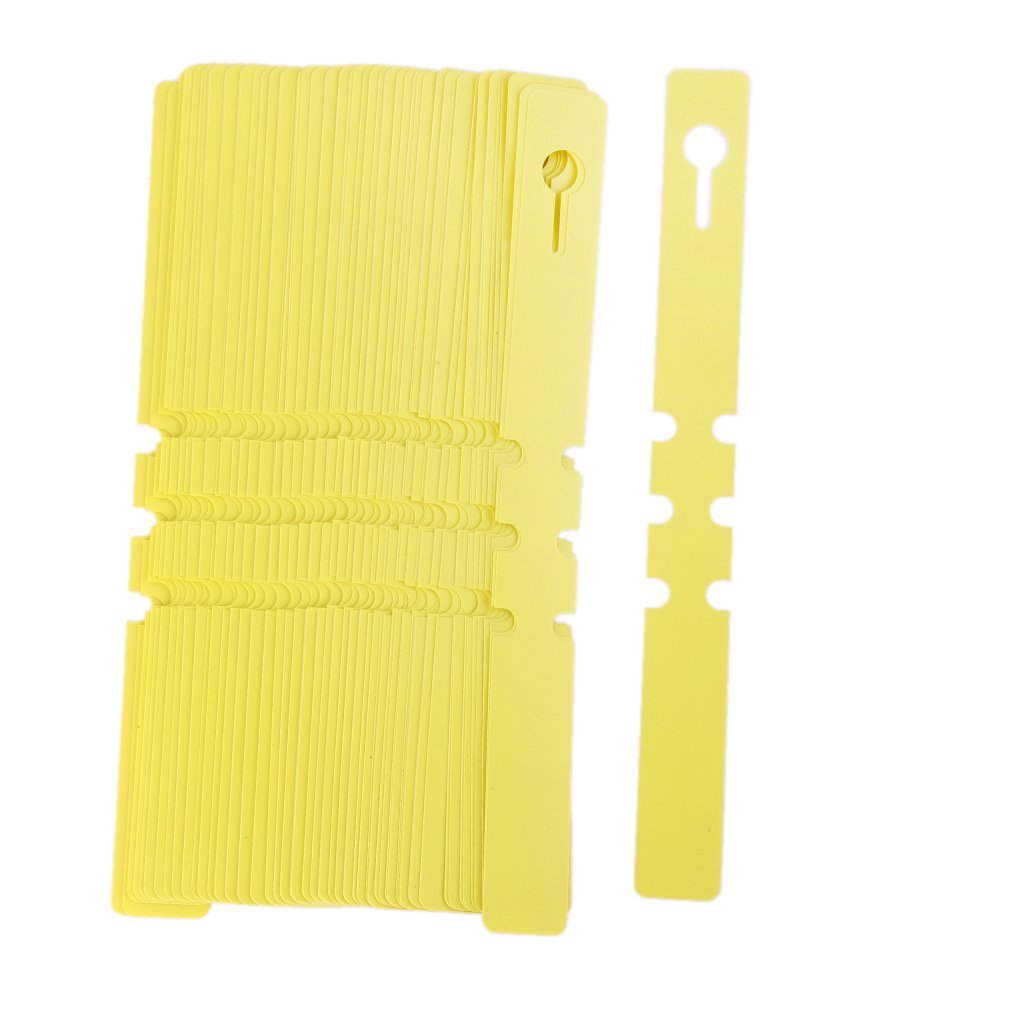 Generic 100pcs PVC Greenhouse Gardening Plant Stake Hanging Collar Tag Label Yellow