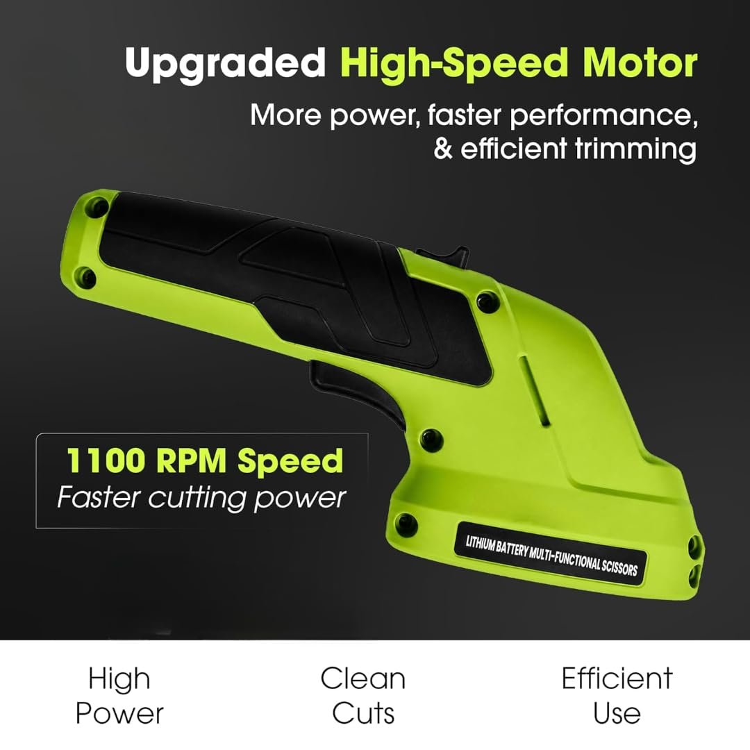 2-in-1 Cordless Hedge Trimmer, Handheld Shrub Trimmer, 8.4V Battery, Dual-Edge Blade, Lightweight Grass Shears for Lawn, Garden & Shrubs, Easy One-Hand Operation. - Image 2