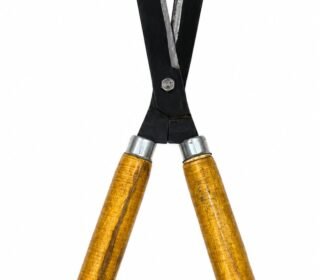 Hedge Shears Manual Garden Cutter with Steel Blade Wooden Handle