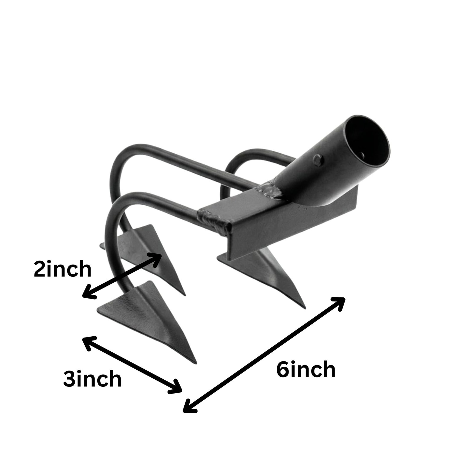 Shankra Creations 3-Prong Metal Cultivator Tiller Head - Image 3