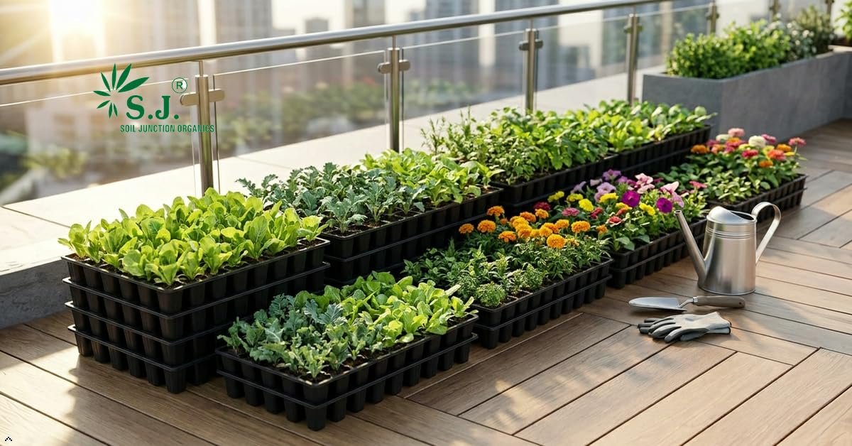 SJ Organics Seed Starter Tray - Pack of 10 (48 Cells Each) | Heavy Duty Germination Tray for Vegetables, Flowers & Hydroponic Gardening - Image 6