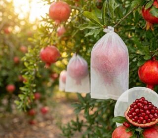 Non-Woven Fruit Protection Bag, UV Protected, Insect & Pest Cover for Pomegranate, 17 GSM, 16.5x22.8 cm, Pack of 200