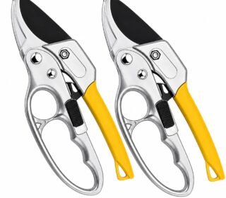 Gardening Scissor Stainless Steel Garden Snip with Safety Lock Garden Shears Sharp Cutter Pruners Scissor for Lawn, Garden & Potted Plants (PACK OF 2)