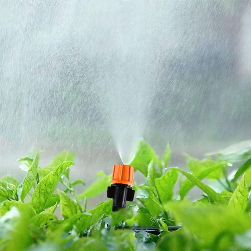 Outdoor Misting System with Adjustable Nozzles, Garden Irrigation Kit, Black, 6 Spray Heads, Automatic Watering System for Greenhouse, Patio, Lawn Cooling - Image 8