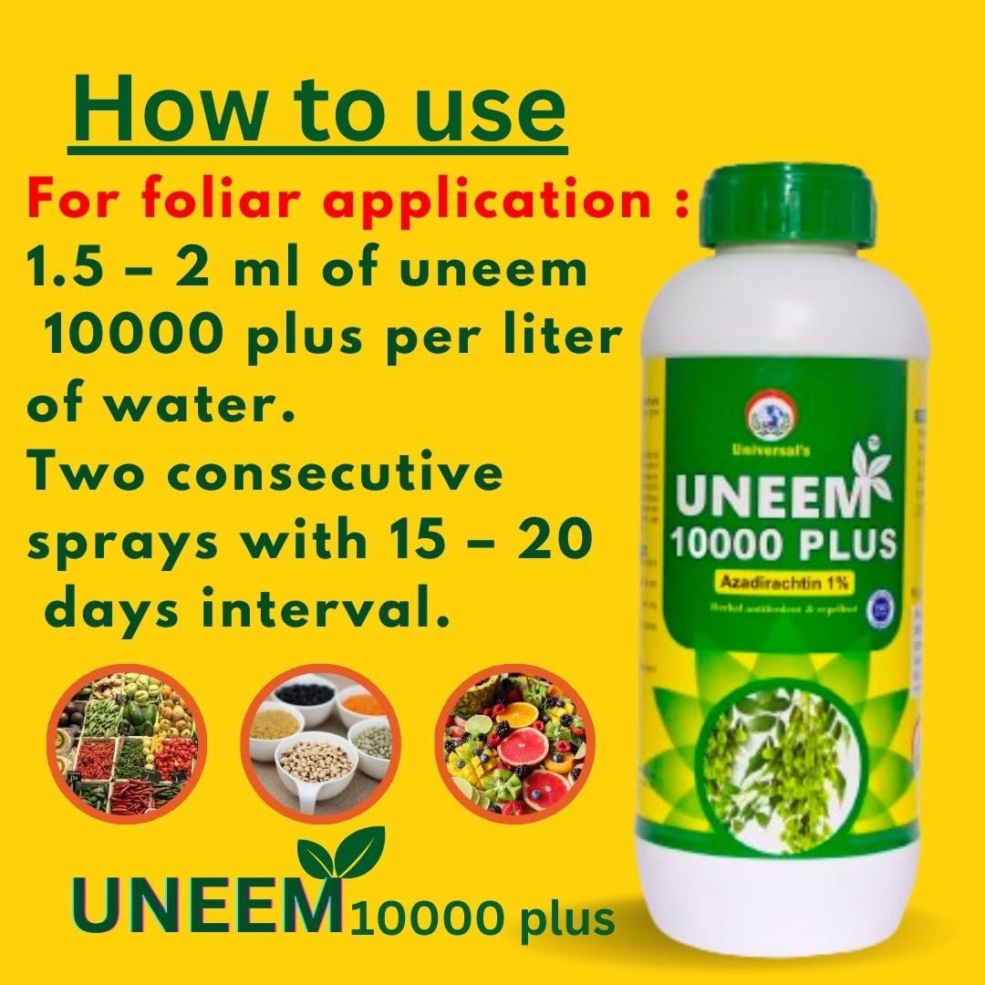 Neem Oil 10000 PPM | Pure Natural Pest Repellent For Organic Farming And Gardening | All Purpose Indoor & Outdoor | Neem Oil For Plants Azadirachtin With Free Measuring Cup - 1 LTR - Image 2