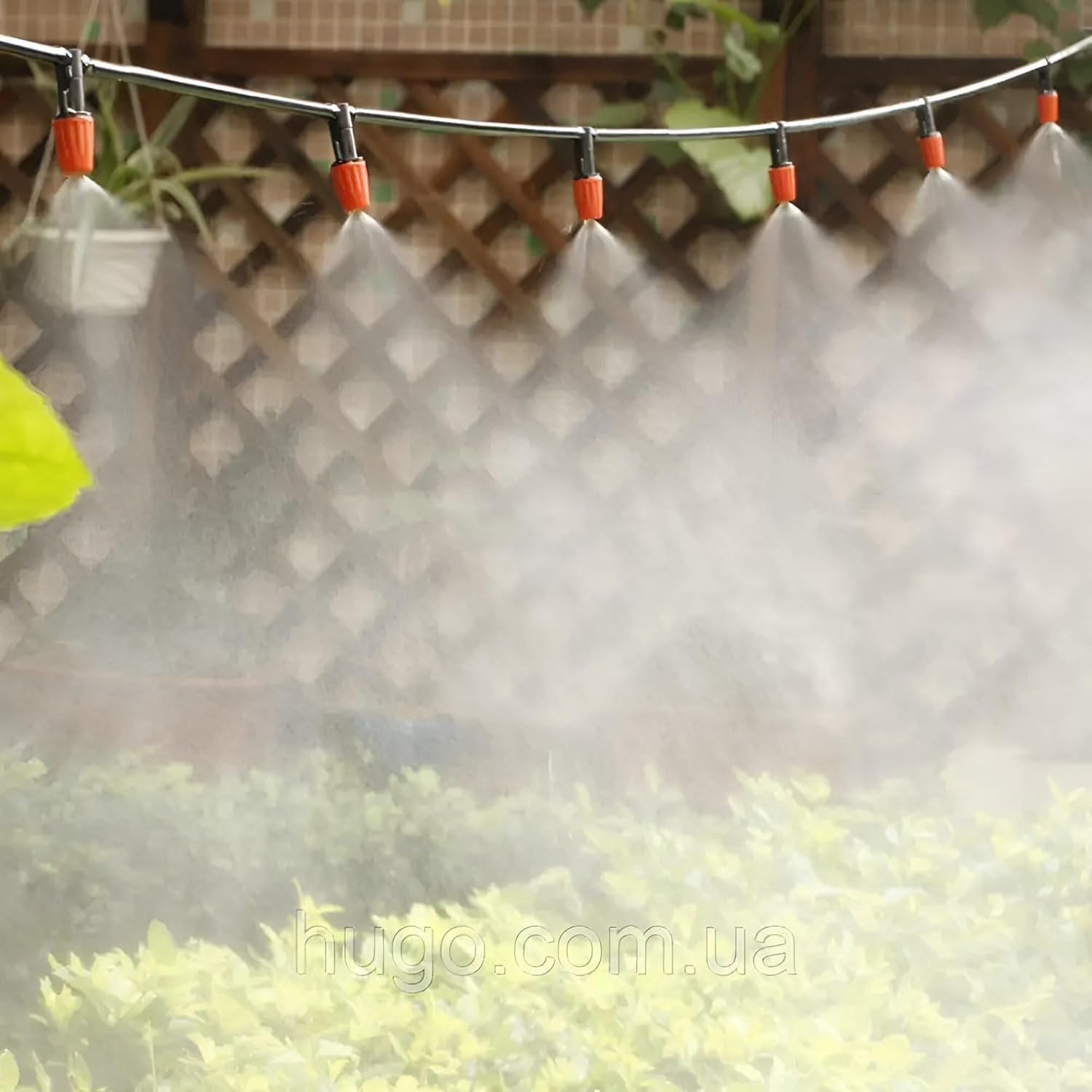 Outdoor Misting System with Adjustable Nozzles, Garden Irrigation Kit, Black, 6 Spray Heads, Automatic Watering System for Greenhouse, Patio, Lawn Cooling - Image 4