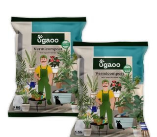 Ugaoo Organic Vermicompost for Plants 10 Kg | Pure Earthworm Compost Manure Rich in NPK & Micronutrients | Natural Plant Food for Indoor, Outdoor Flowering & Home Garden | Sterilized and Odour-Free