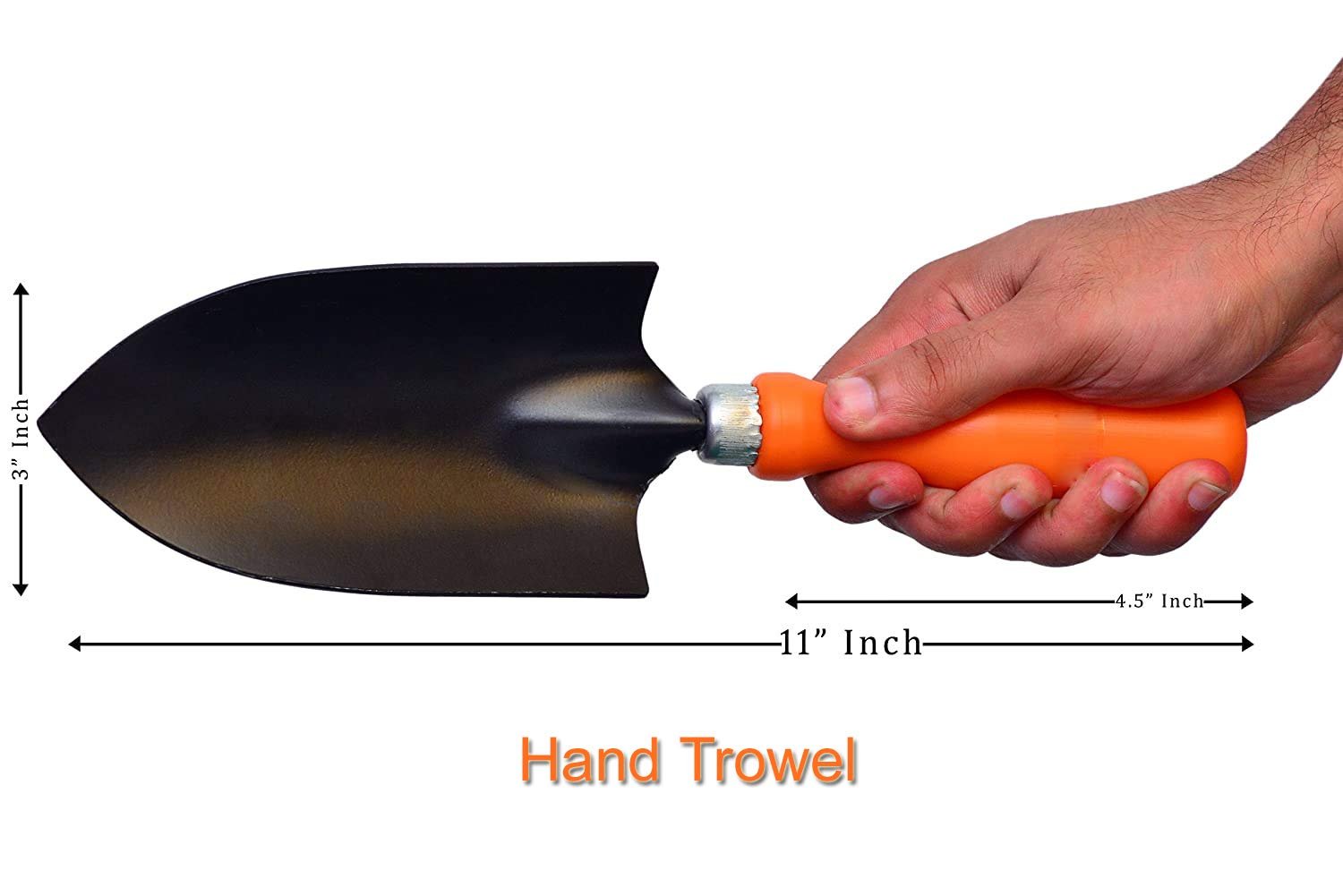 New Combo 3 Pcs Sets of Gardening Tools Kit for All Your Gardening Needs, Hand Cultivator, Hand Weeder, Hand Weeding Fork (Orange & Black) Medium Size Pack of 3 - Image 2