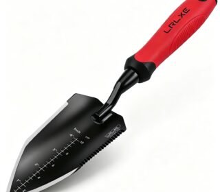Garden Shovel-Heavy Duty Gardening Hand Trowel, Stainless Steel Garden Trowel with Rubberized Handle, Garden Tool for Soil Planting Digging Transplanting(Hand Trowel)