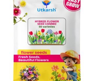 Hybrid Flower Seeds Combo – 50 Varieties | Beautiful Blooming Flowers | All Season Flower Seeds for Home Garden, Terrace & Balcony | Easy to Grow & Low Maintenance, Approx 2000 Seeds
