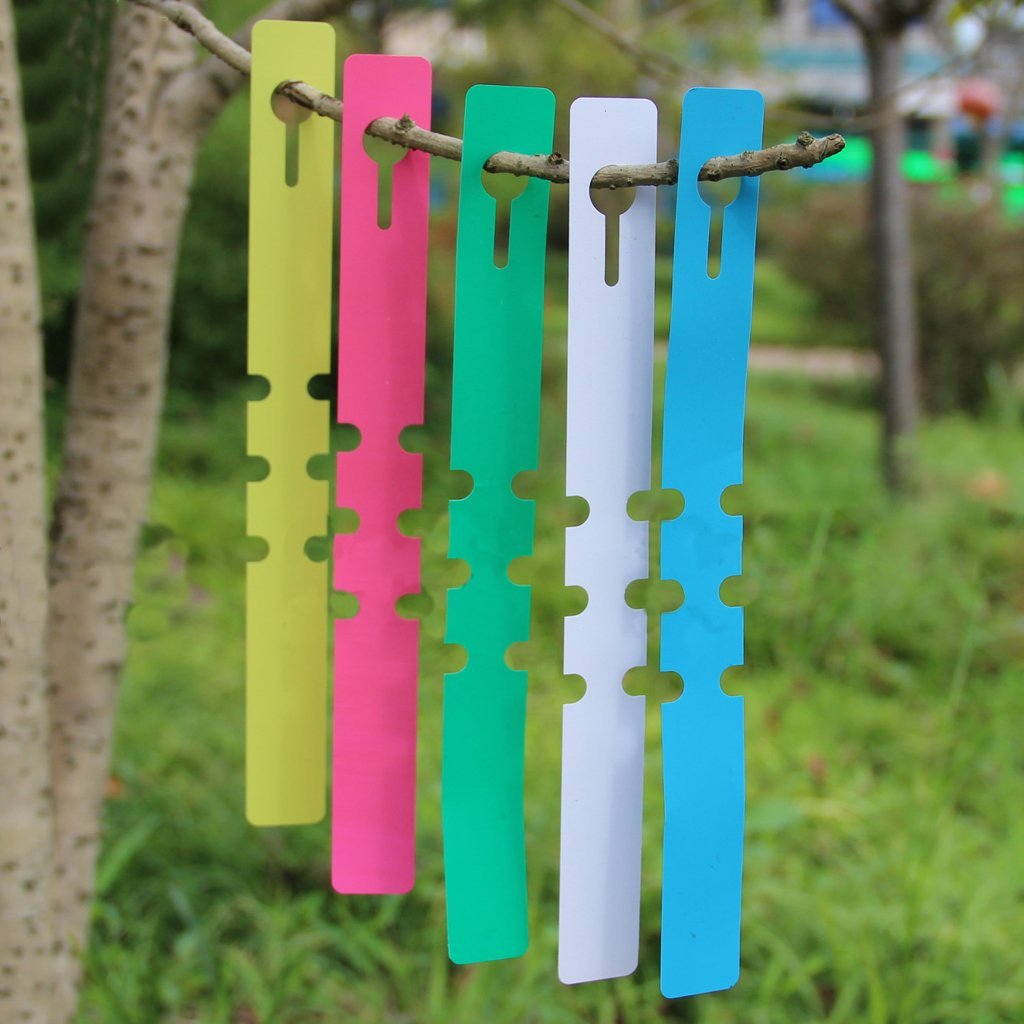 Generic 100pcs PVC Greenhouse Gardening Plant Stake Hanging Collar Tag Label Yellow - Image 2