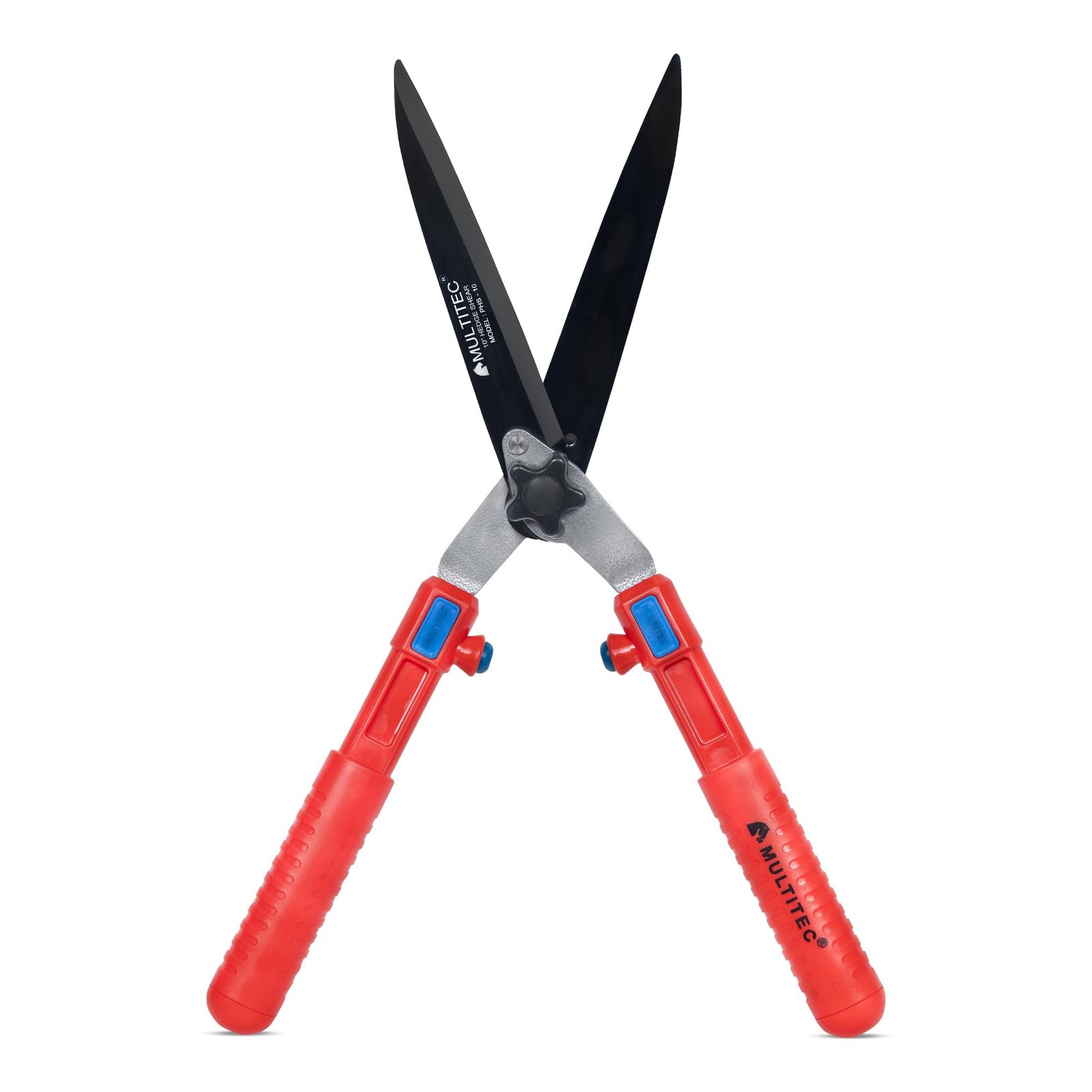 MULTITEC 10-Inch Hedge Shears | Heavy Duty Plant Cutter with Sharp Carbon Steel Blade & Ergonomic Plastic Handles | Garden Scissors for Hedge, Bush, Shrub & Plant Pruning | Manual Garden Cutter