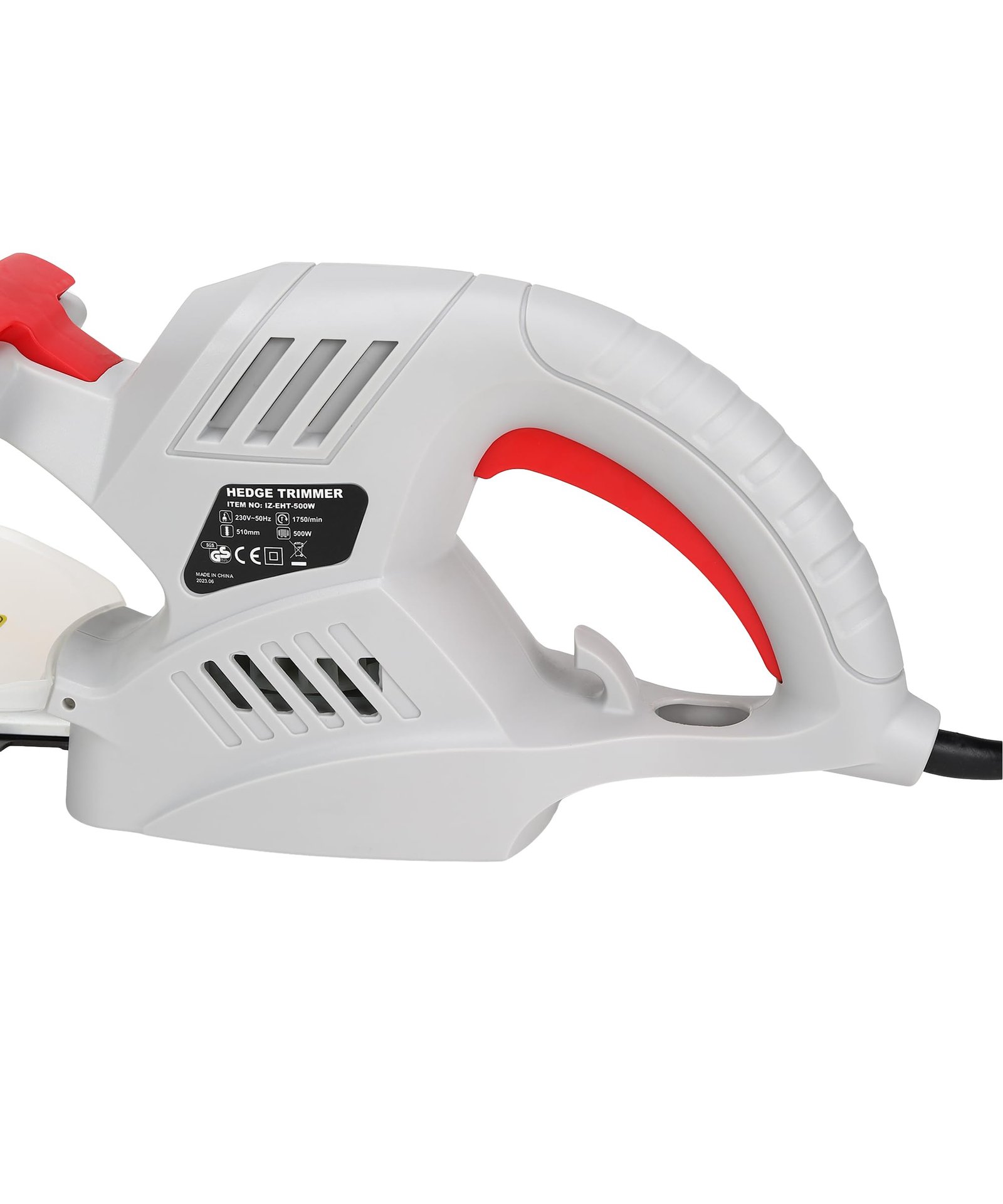 500W Corded Electric Hedge Trimmer for Gardening, 1750rpm, 55cm Blade, Hedge Cutter Light Weight for Stability & Durability - Image 7