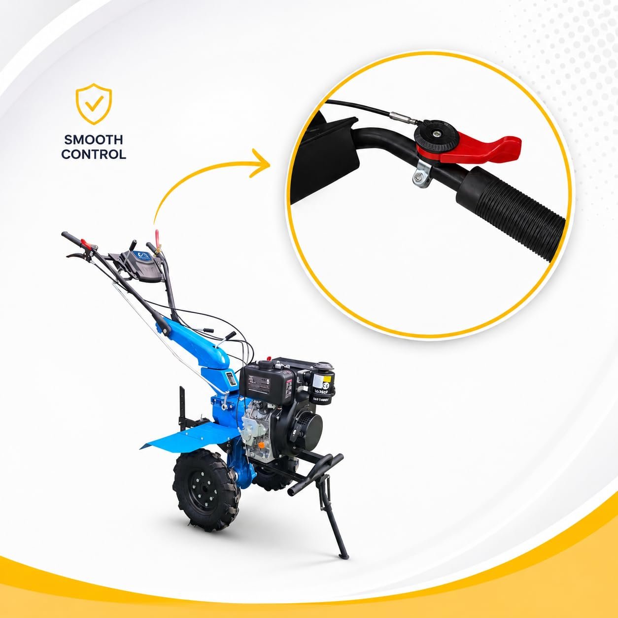 Farmotek Power Weeder Accelerator Throttle Switch Handle Lever for 7HP-15HP Petrol & Diesel Power Weeder, Cultivator, Tiller, Engine Speed Control Lever Assembly, Heavy Duty Replacement Part - Image 7