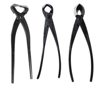 Bonsai Scissors Alloy Steel Parrot Beak Pruning Shears Garden Tool 21cmx2.5cm Black