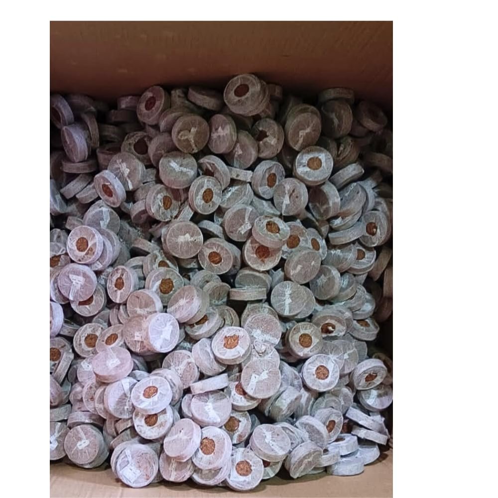 Cocopeat Seed Germination Kit | Coir Coin for Gardening Seedling | Kit for Strong Root Growth |Size 4cmx1cm | Coco Peat Disc for Plants | Netted |Round (Pack of 50) - Image 11