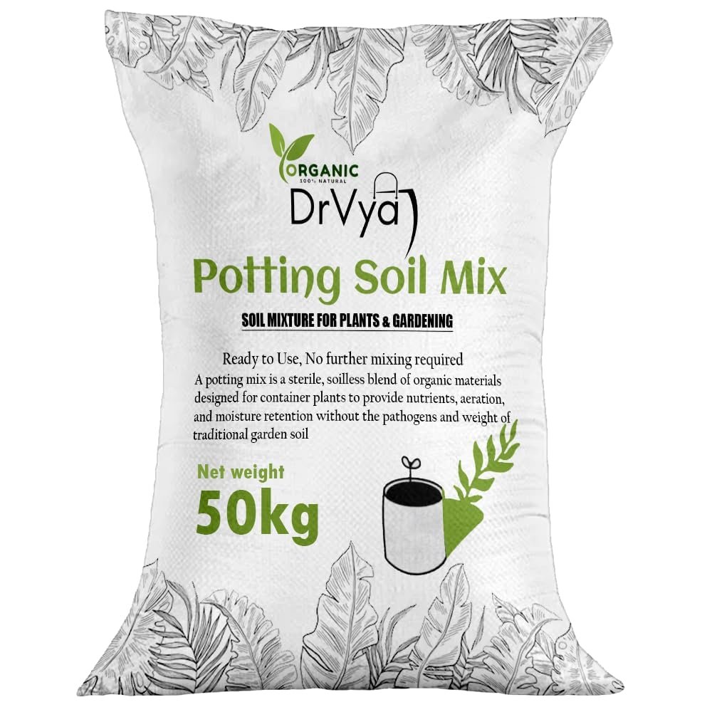 Best Potting Mix Soil for Fertilizer for Plants Garden Soil for Plants Less All Purpose Ready to use Potting Mix Made with vermicompost/Neem Cake/Potash/River Sand/Bone Meal 50kg