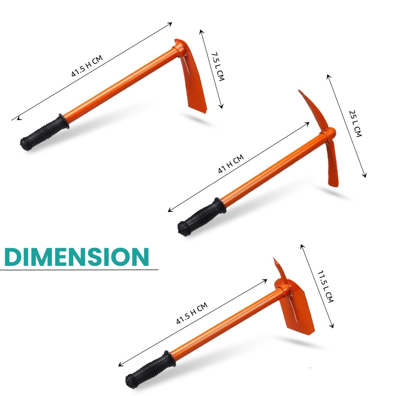 Heavy Duty Garden Kit | Garden Pickaxe (Tiller) & Hand Hoes with Prongs-2 Nos.|Garden Kit Essentials, Strong, Durable Steel Planter Accessories |Gardening Tools for Home Garden- Set of 3 - Image 6