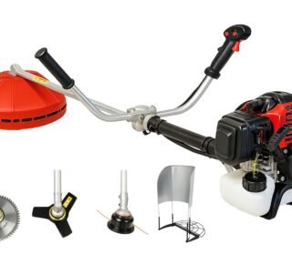 ID-053 52CC Petrol Brush Cutter Machine (2-Stroke) | Grass Trimmer & Crop Cutting Tool with Harvester & Extra Blade | Ideal for Farming, Agriculture & Lawn Cutting