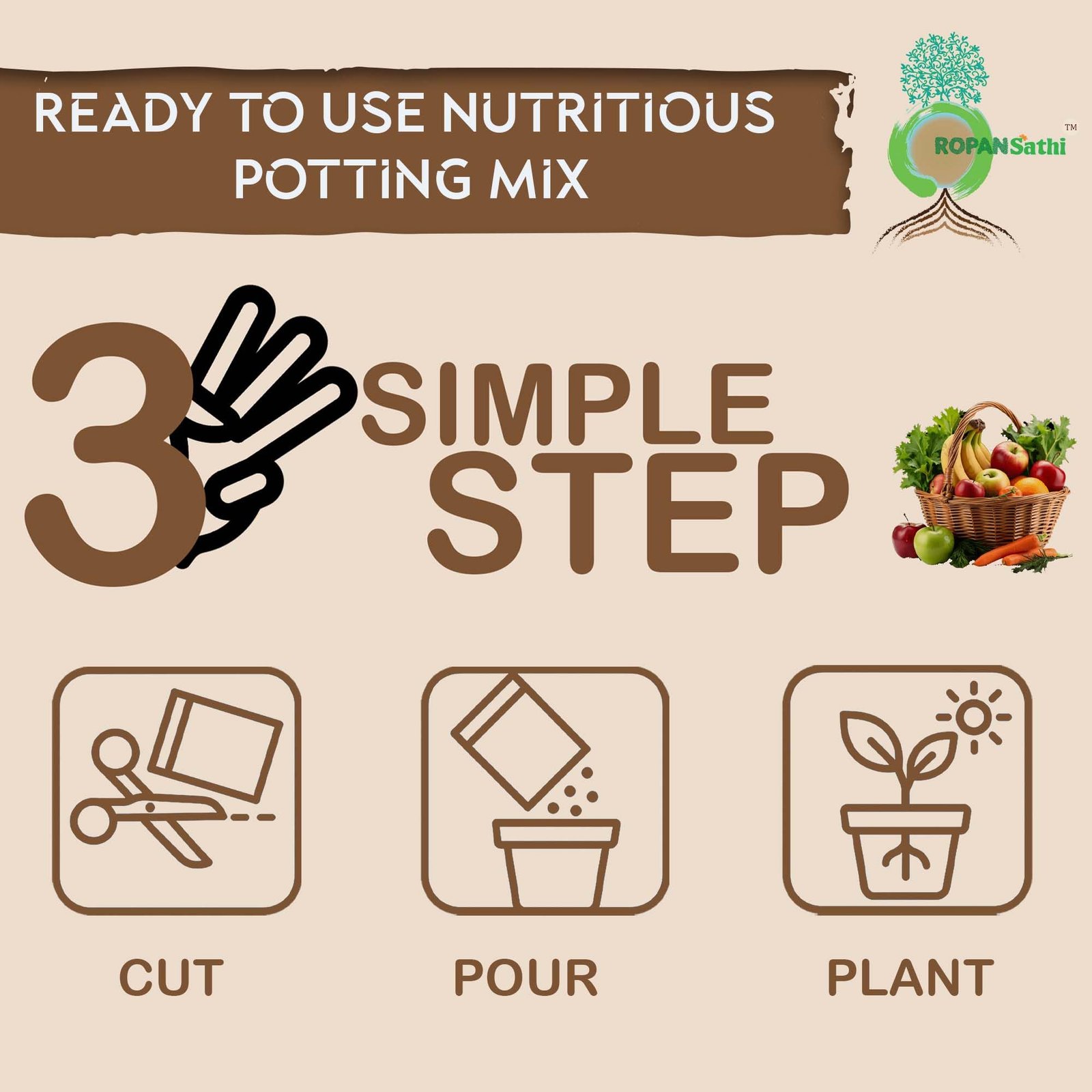 Ropansathi Potting Mix for Vegetables & Fruits– 10 kg - Image 4