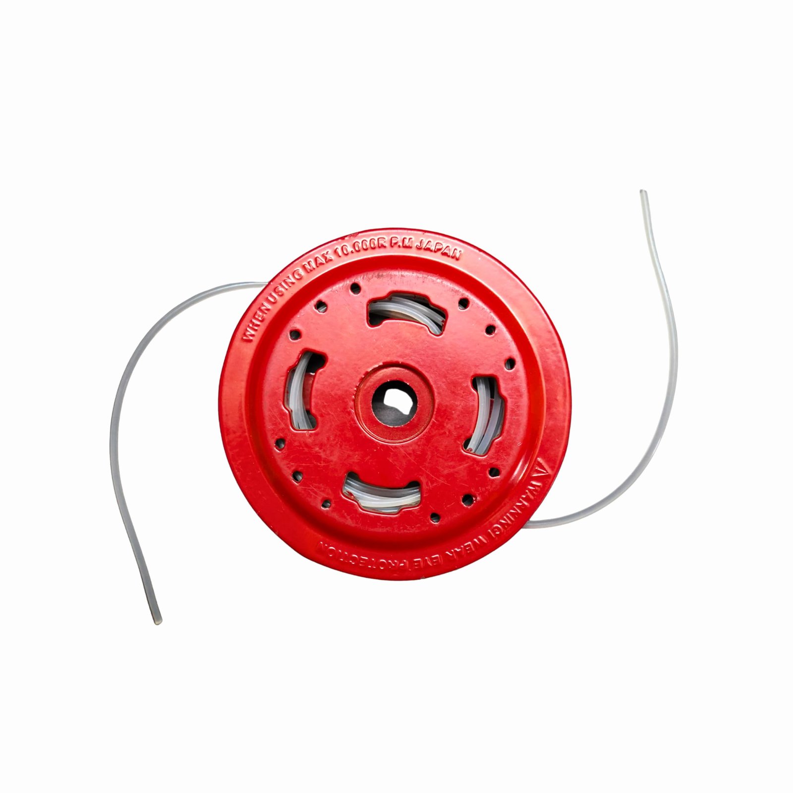 Farmotek Tap and Go Trimmer Head Red Aluminium | Brush Cutter Grass Trimmer Cutting Head Replacement | Automatic Line Feed Head for Weed Cutter Machine | Heavy Duty Gardening - Image 5