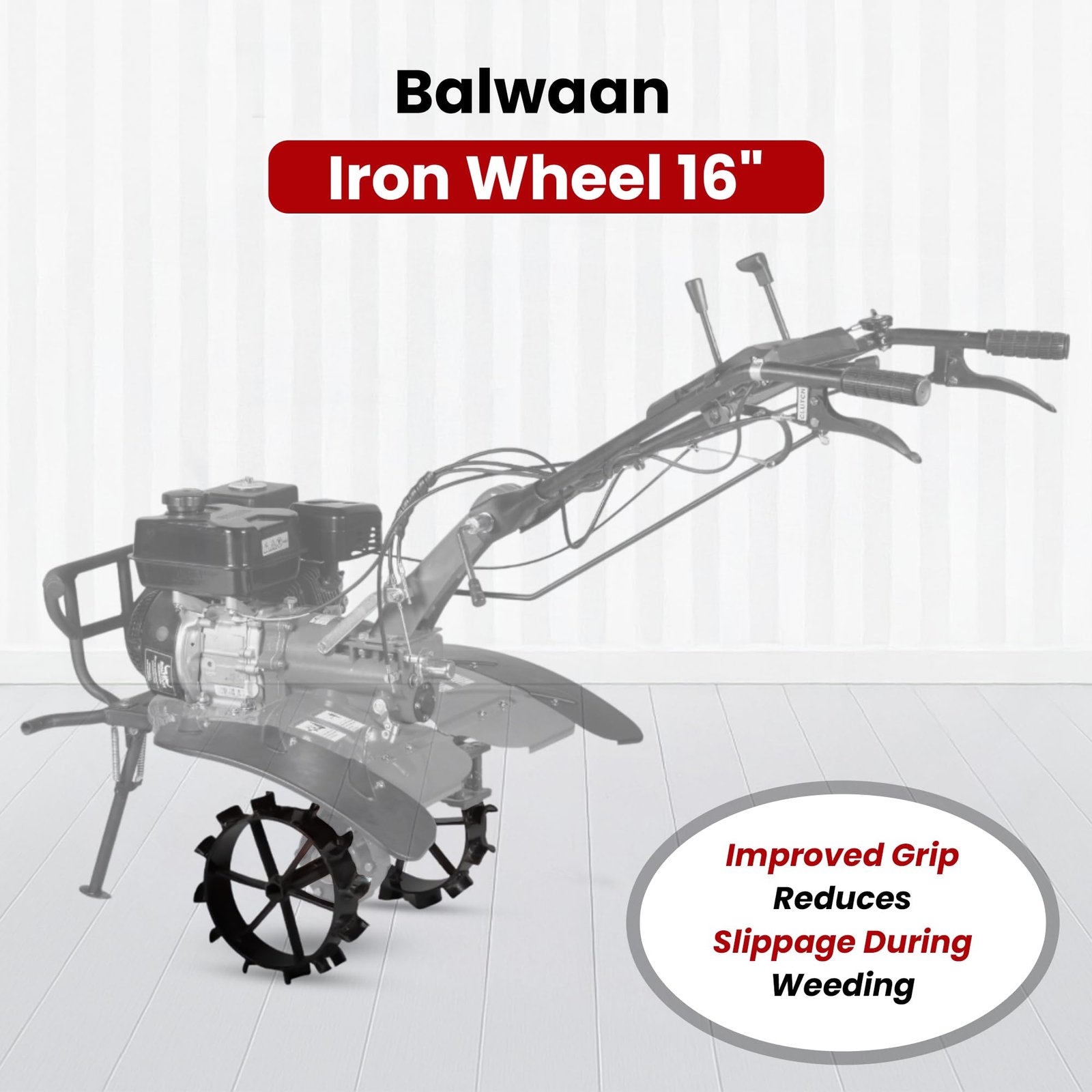 Iron Wheel 16-Inch Soil Tiller Cultivator | IW-16 - Image 4