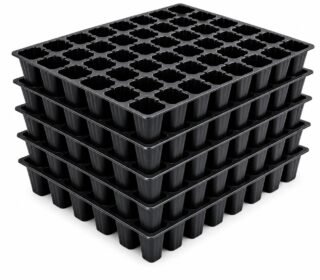 SJ Organics Seed Starter Tray - Pack of 10 (48 Cells Each) | Heavy Duty Germination Tray for Vegetables, Flowers & Hydroponic Gardening