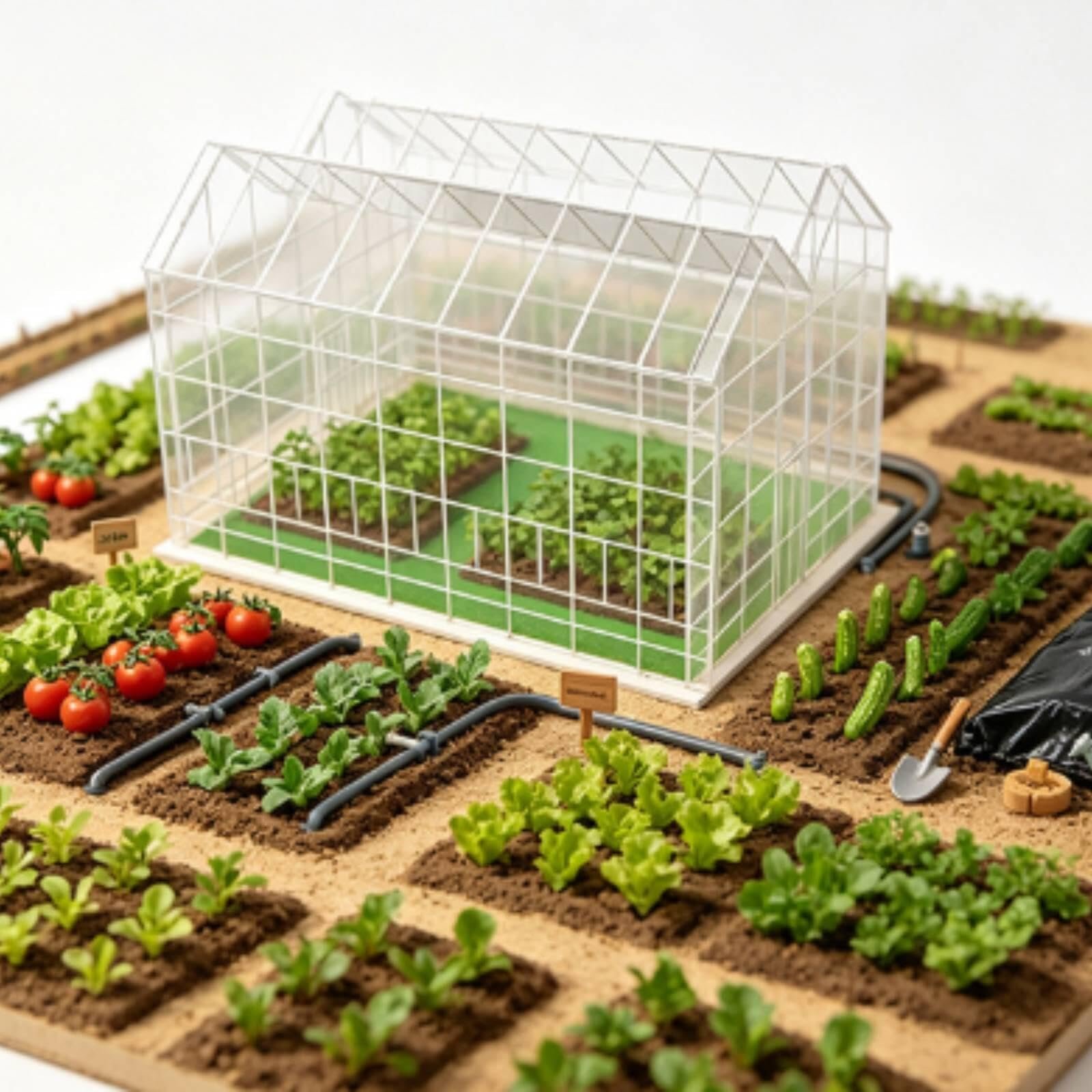 DIY Greenhouse Model Kit Non-Electric Agricultural Greenhouse 1 200 - Image 7