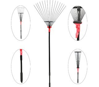 DAP Telescopic Metal Rake, 31 to 64 Inch Adjustable Expanding Handle Rake for Quick Clean Up of Lawn and Yard, Garden Leaf Rake and Roof | Garden Broom with Long Handle for Leaves
