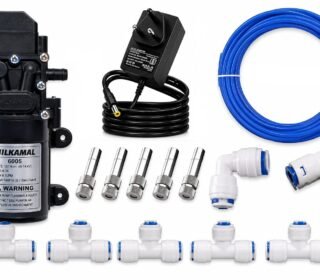Mist Fogger Kit for Home & Gardens | Fogging system Kit for Dairy Farms, Greenhouses & Outdoor water spray | Best water fogger machine with 5 Brass Nozzles & 10m Pipe